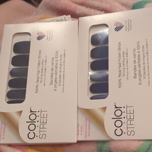 Duo Color Street Nail Polish Strips - Midnight shift Deep Blue & deep dive Green
